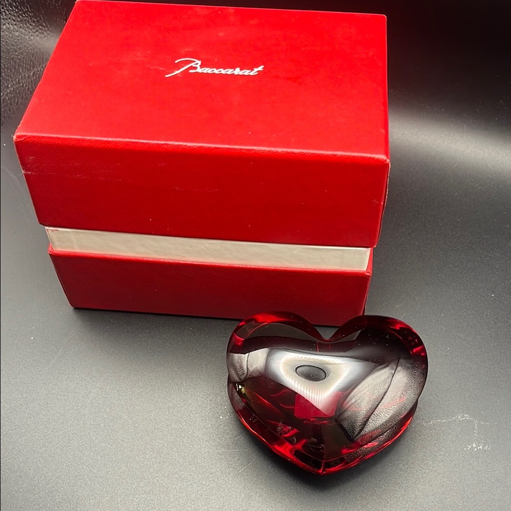 Baccarat Ruby Heart Crystal Accent